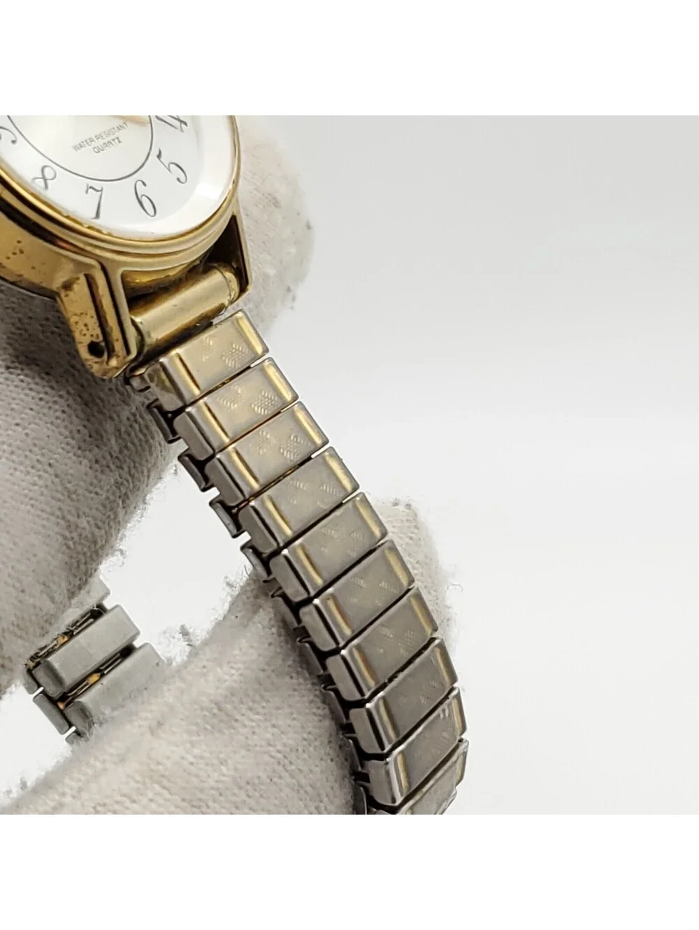 Timex Acqua Indiglo Womens Watch Stretch BandTwo-Tone 23mm New Battery